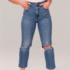 Abercrombie and Fitch women’s ultra high rise cropped jeans
